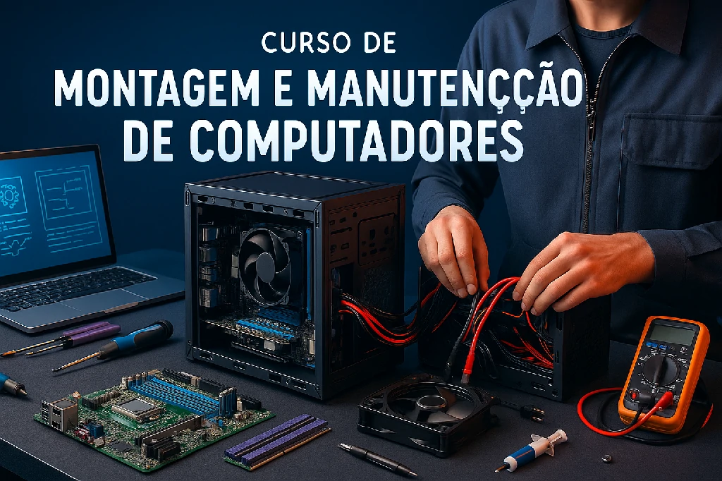Capa do curso MONTAGEM E MANUTENÇÃO DE COMPUTADORES